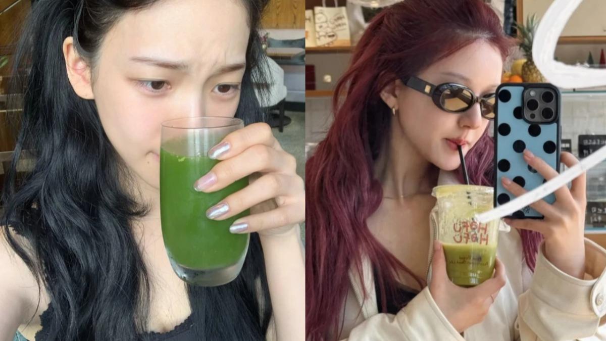 不少明星喝綠拿鐵讓身體更輕盈。（圖／翻攝自IG@katarinabluu、小紅書@趙露思）