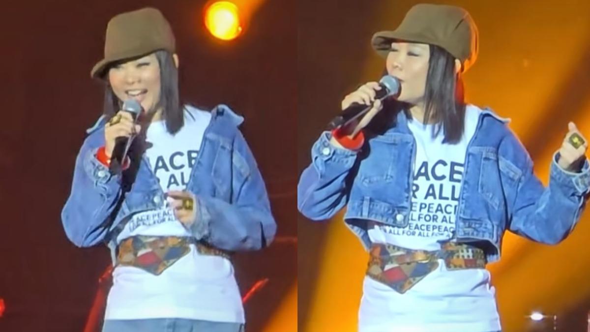 許美靜回歸歌壇後狀態越來越好，近期更在新加坡商演露面。（圖／翻攝自小紅書）