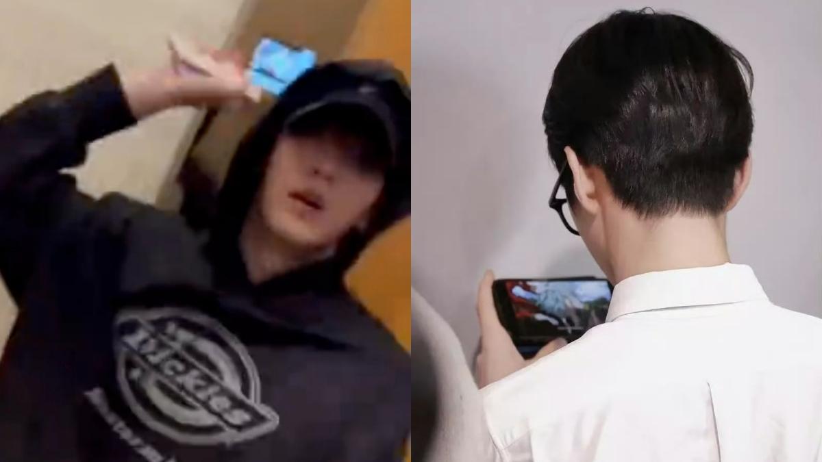 TXT崔秀彬（左）去大陸旅遊被包圍，NCT WISH金栽禧看動畫也出事。（圖／翻攝自韓網、微博）