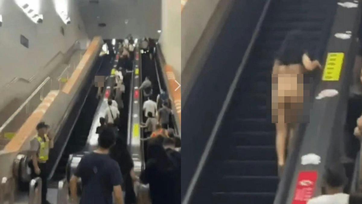 澳門出入境口岸出現全裸女子。（圖／翻攝自連登討論區）