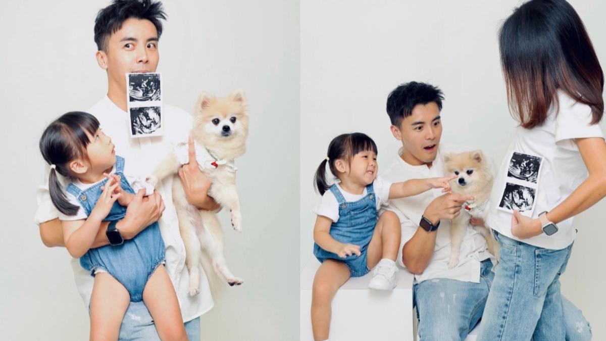 何維健宣布升格二寶爸，開心曬出一家五口合照。（圖／翻攝自何維健IG）