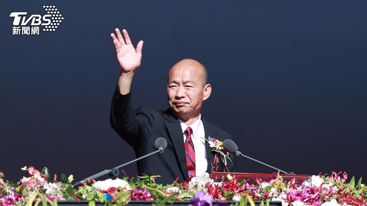 韓國瑜國慶大典唱《國恩家慶》。（圖／華子琛攝）