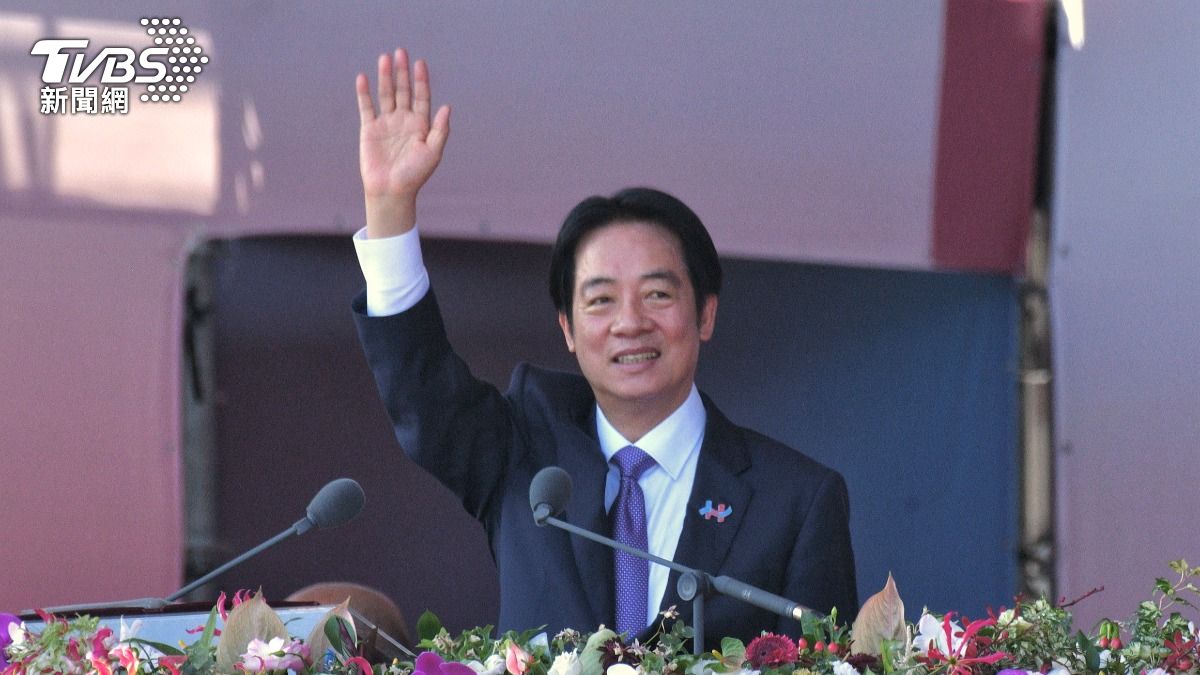 賴清德總統今在國慶大會上發表演說。（圖／TVBS）