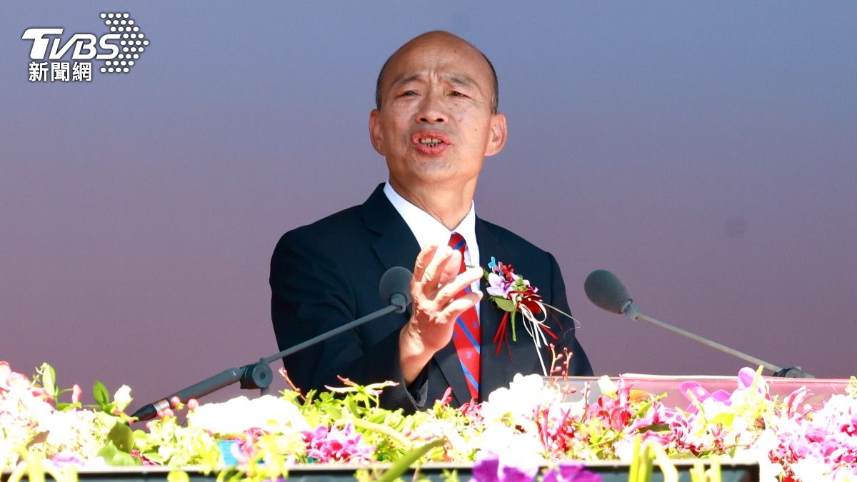 立法院長韓國瑜在國慶大會時提到，台灣有「3大堰塞湖」、美濃大峽谷爭議事件。（圖／華子琛攝）