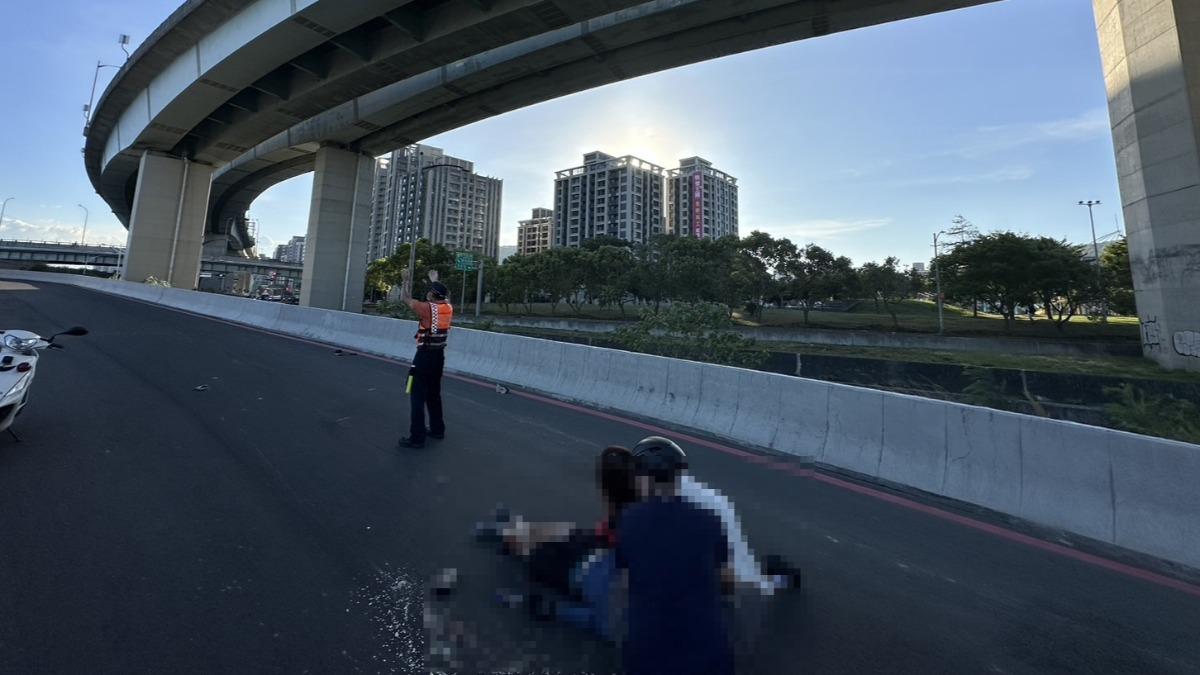 新北市五股區今（10）日下午4時許發生一起嚴重車禍。（圖／翻攝畫面）