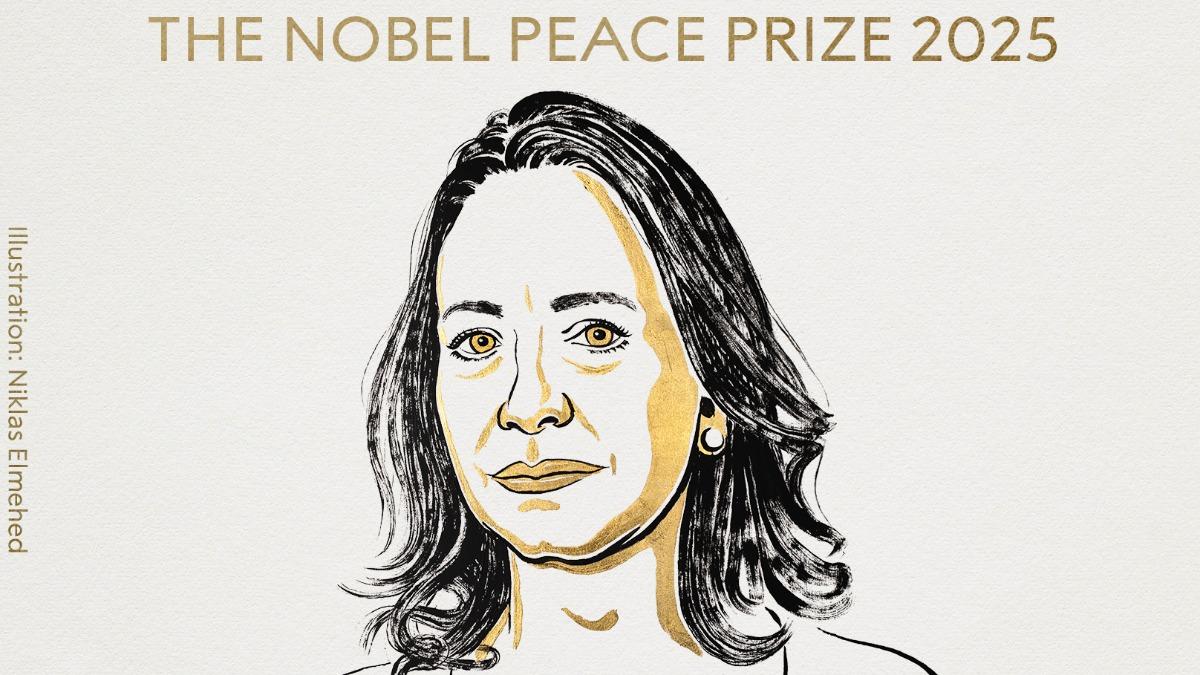 委內瑞拉的政治家馬查多獲得2025諾貝爾和平獎。（圖／翻攝自X@NobelPrize）