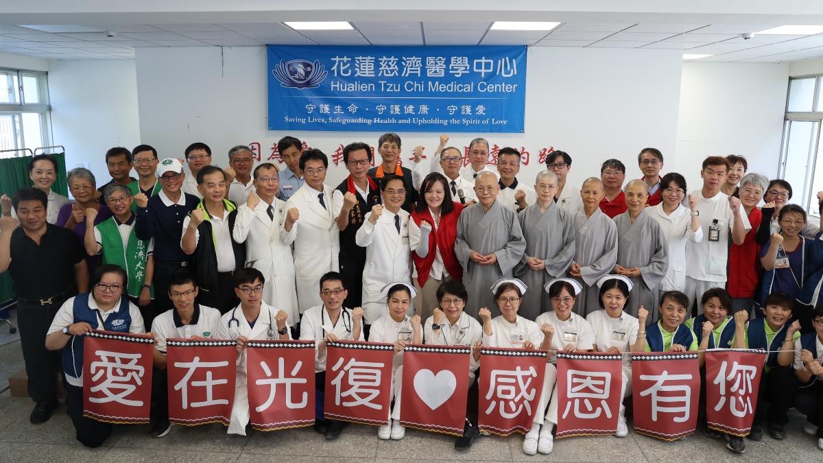 慈濟動員人力、物力，持續關懷花蓮光復災區。（圖／慈濟基金會提供）