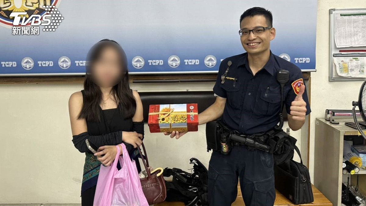 台中市西區、北區9月29日晚間發生一起暖心助人事件。（圖／TVBS）