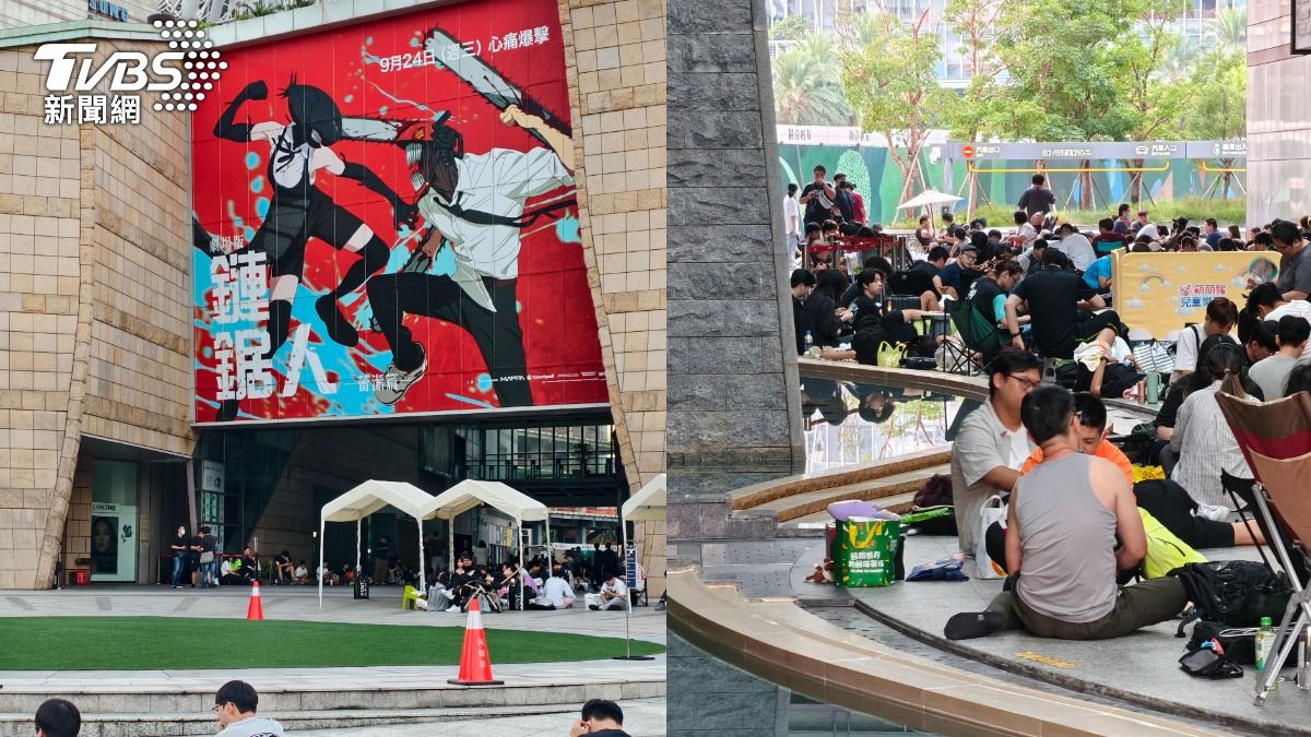 劇場版《鏈鋸人 蕾潔篇》最終場加開，排隊人龍曝光。（圖／TVBS）