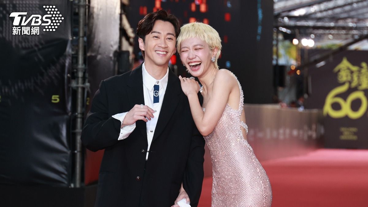 陳漢典和Lulu一起現身紅毯。（圖／TVBS娛樂組攝）