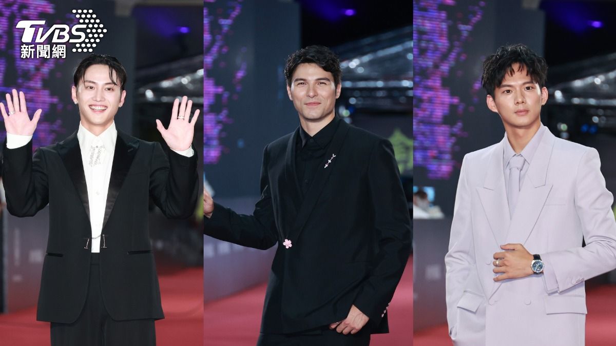 藍教頭說紅毯／3帥來了！鳳小岳男人味噴發　吳念軒駕馭「死亡服色」