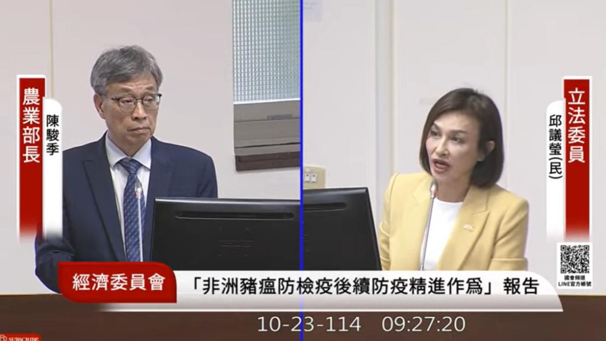 台中爆非洲豬瘟 盧秀燕受訪喊「一起拚經濟」綠委酸爆