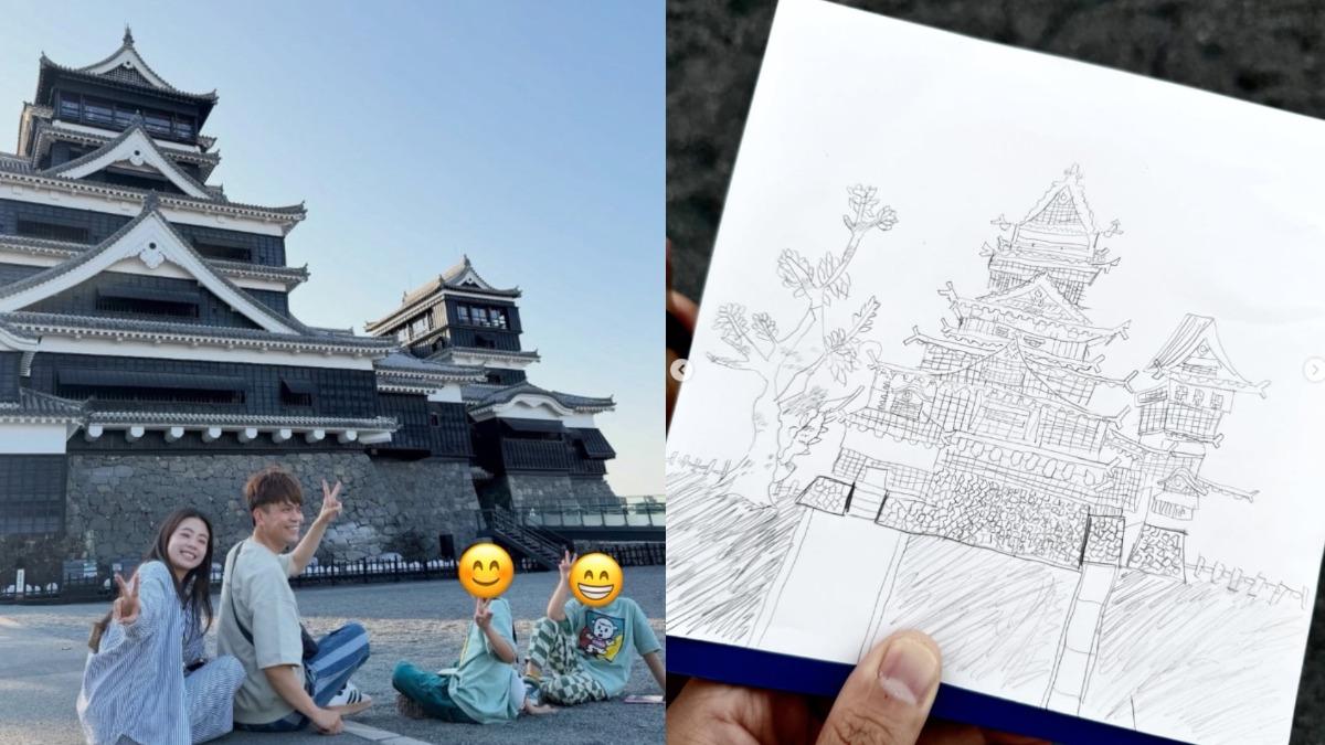 蔡阿嘎曬7歲兒超狂素描作品!網直呼「誕生了一個藝術家」