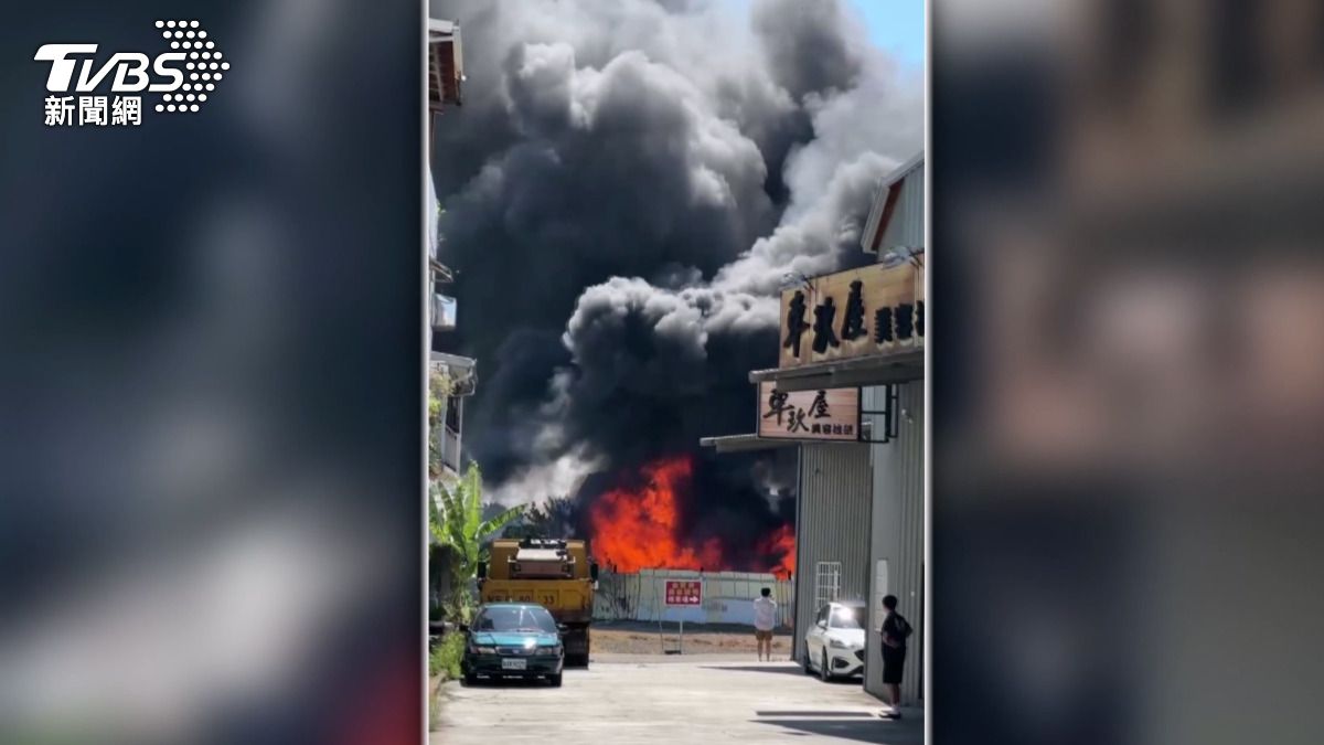 台中一日兩起大火!員工吃飯突「鄰居來報」 風勢助燃火大