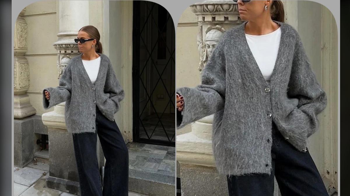 入秋轉涼！「灰色針織外套」成最強單品　疊穿、單穿搞定一週穿搭