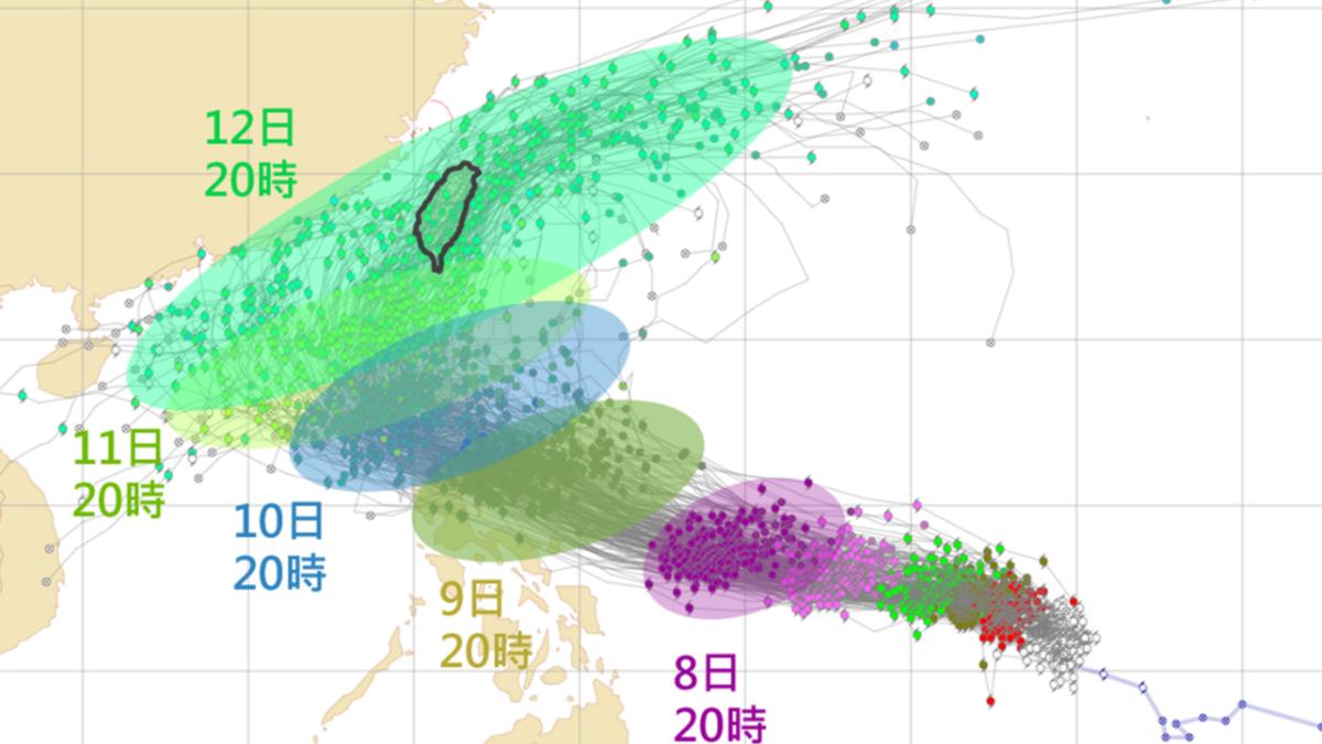 天氣/鳳凰颱風北轉恐侵台!雨下到發紅紫地區曝 半個台灣泡水