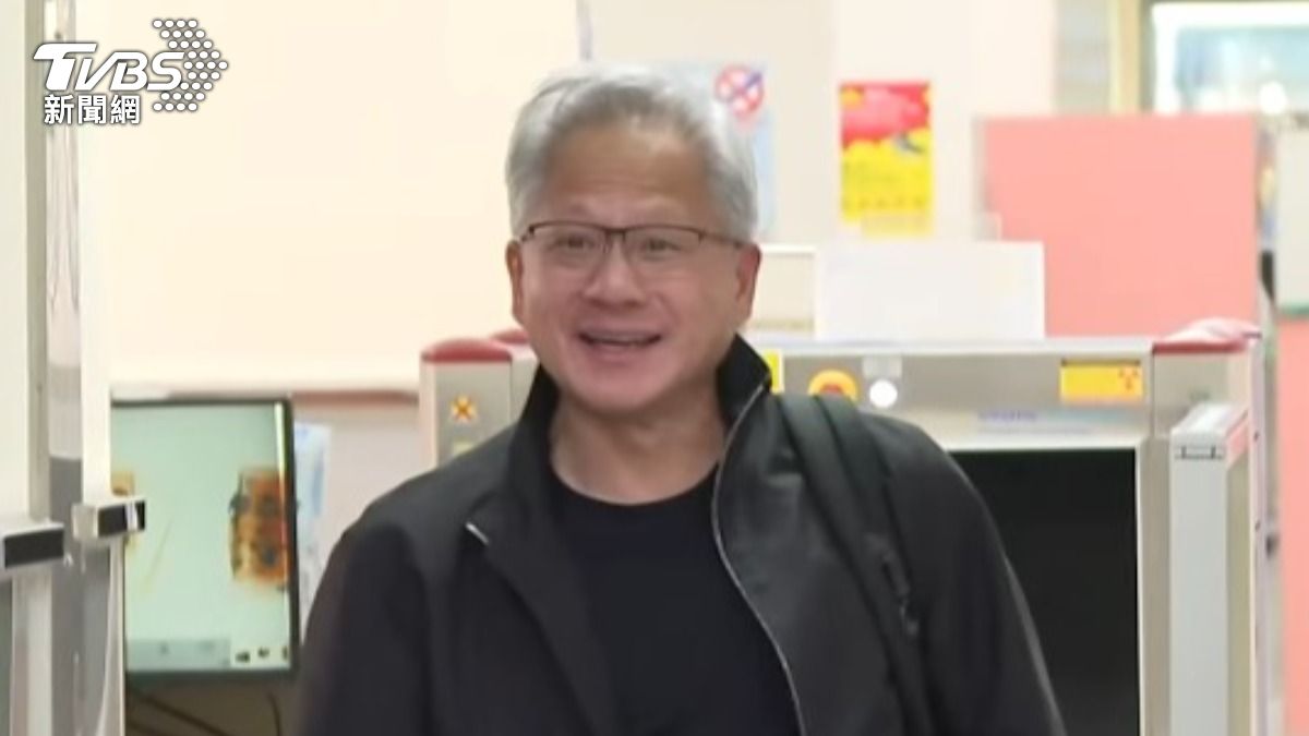 Jensen Huang in Tainan for TSMC plant tour, sports day