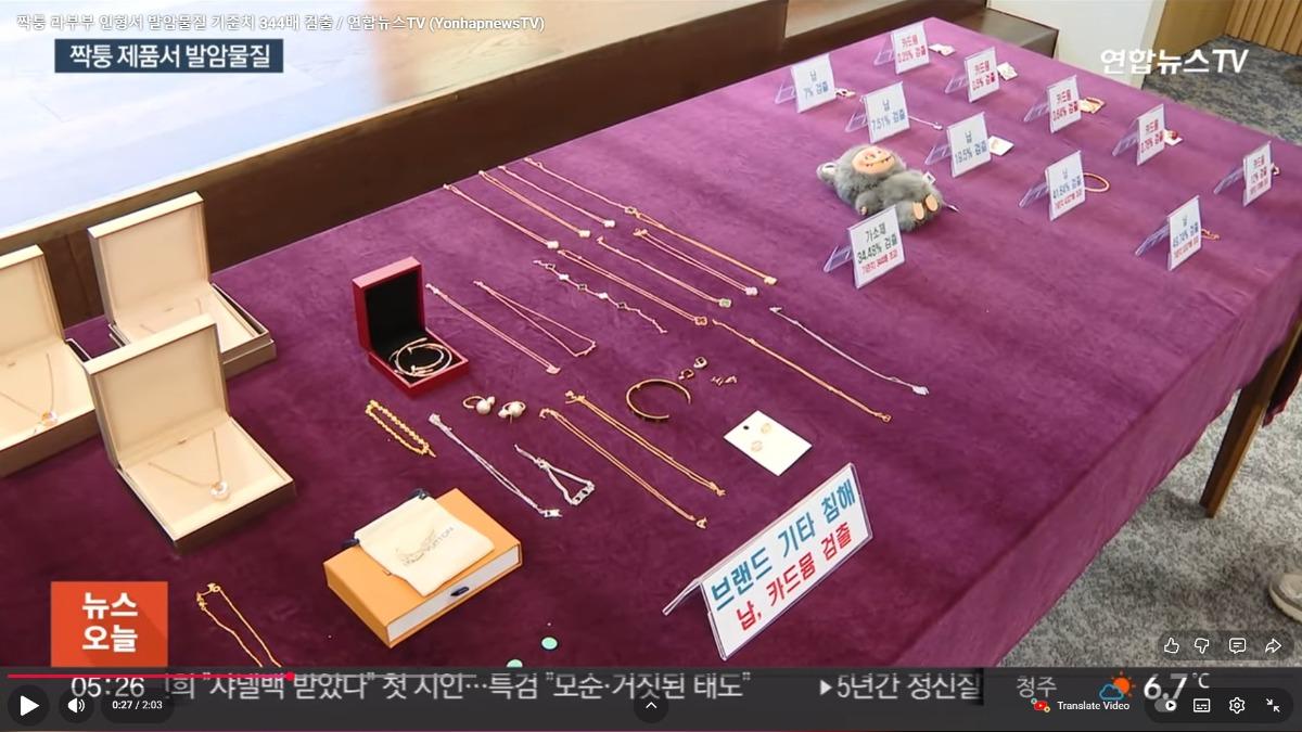 韓查陸山寨品！飾品重金屬超標　Labubu假貨含344倍塑化劑