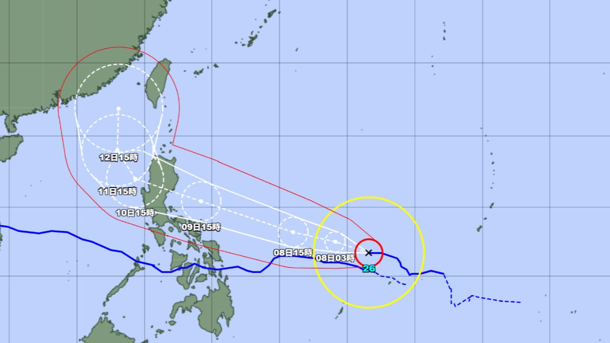 鳳凰颱風恐「大迴轉靠近台灣」 日氣象廳:警戒區幾乎籠罩全台