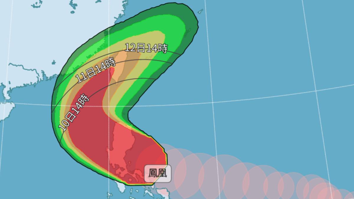 天氣／鳳凰颱風暴風圈侵襲率變了！3縣市破8成　北北基數據曝