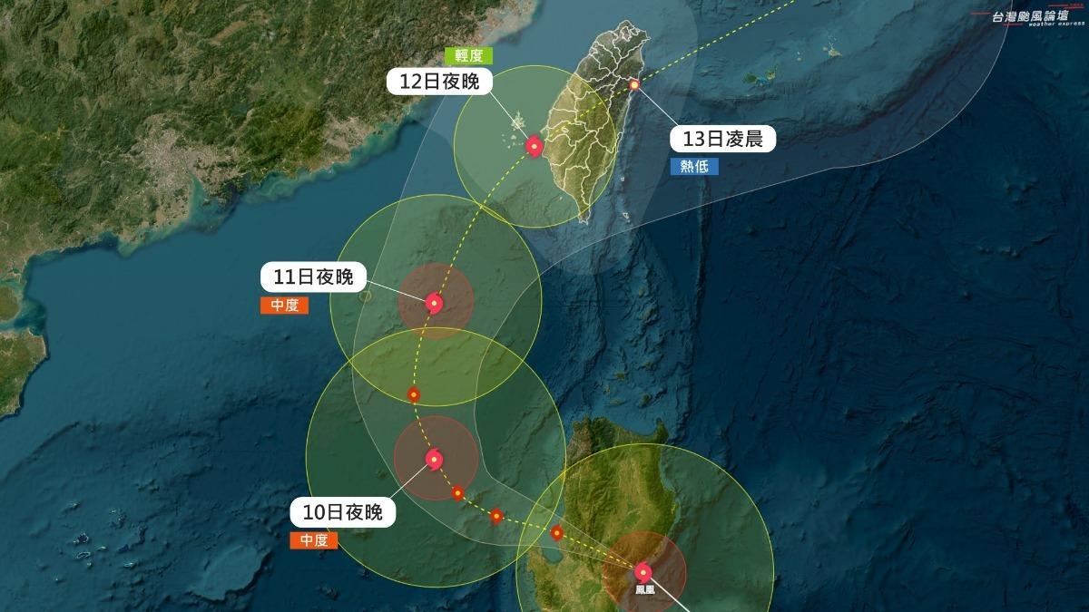 天氣/鳳凰颱風估「登陸地點變了」!大甩尾衝台 6縣市雨炸到紫爆