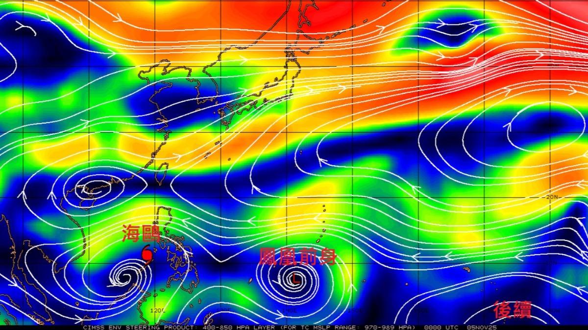 海鷗剛走「鳳凰颱風接力」!鄭明典曝不是巧合:後面還有熱帶擾動