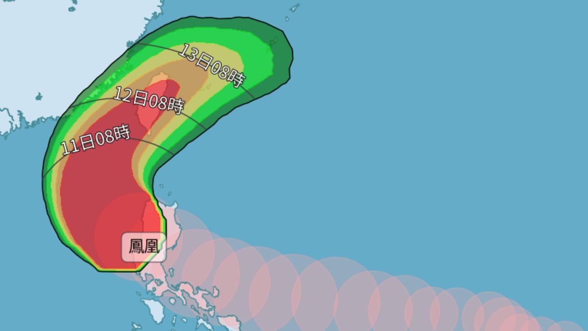 天氣/颱風假穩了?鳳凰颱風暴風侵襲率7縣市破9成 北北基也飆高