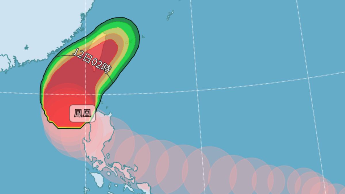 天氣/鳳凰颱風直衝台灣!5地暴風圈侵襲率達98% 全台一次看