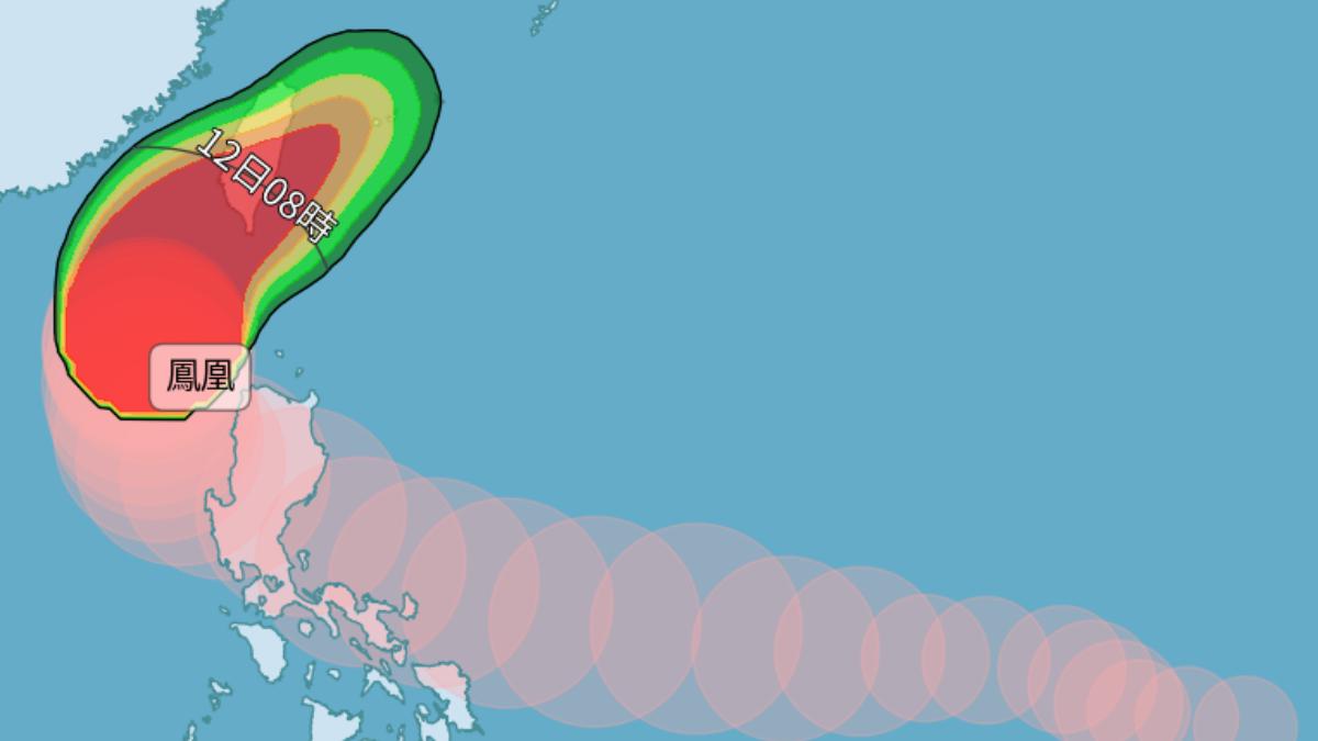 鳳凰颱風暴風侵襲率又變。（圖／氣象署）