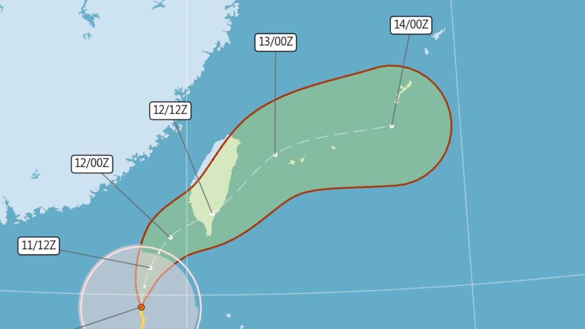 Typhoon Fung-wong prompts land warning across Taiwan