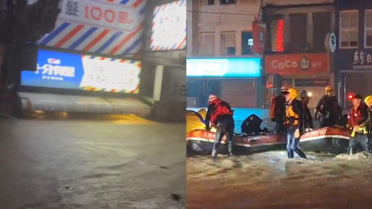 暴雨導致宜蘭多處淹水，甚至將住家一樓幾乎滅頂。（圖／TVBS）