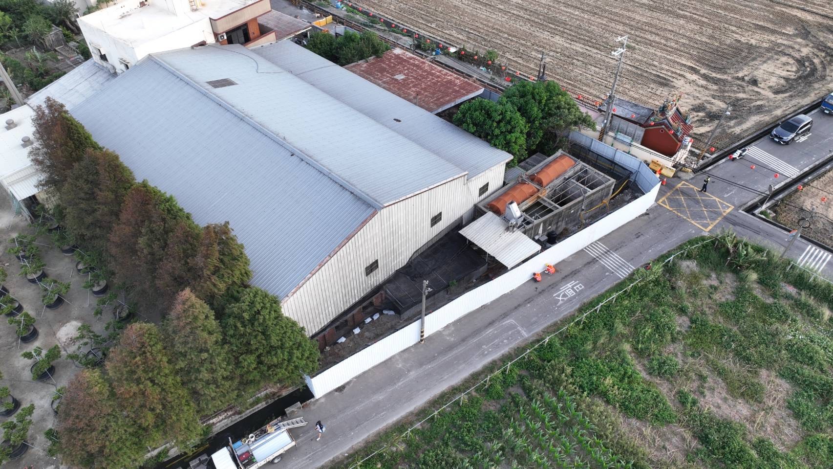 颱風鳳凰逼近 台中非洲豬瘟案場加固圍籬封閉防疫