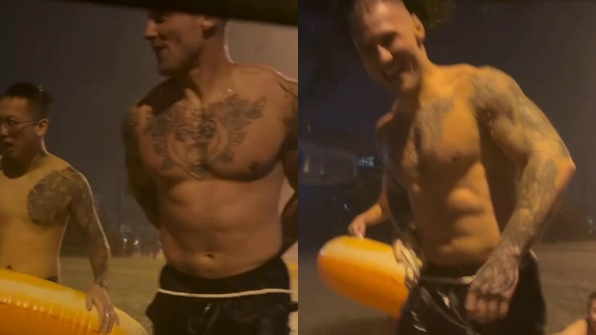 來宜蘭玩碰上淹大水!「熱血刺青男團」半路救援困一樓阿嬤