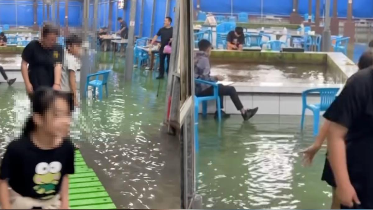 宜蘭釣蝦場水淹腳踝!釣客趕不走繼續聊 網笑翻:這樣chill