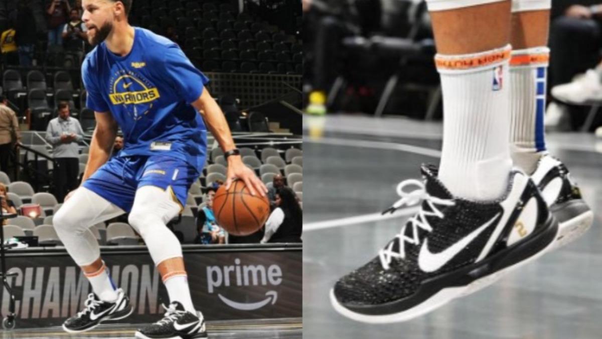 柯瑞分手UA首亮相 腳穿Kobe 6 天使黑曼巴熱身