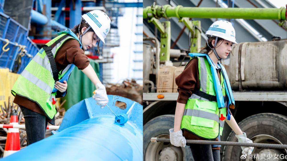 歐陽娣娣當「廈金大橋工人」!嗨喊期待通車:歡迎來中國台灣玩