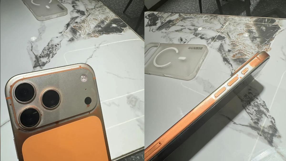 iPhone 17 Pro疑濕紙巾一擦 「宇宙橙大落漆」畫面曝