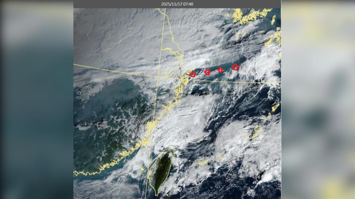 天氣/「雲街」排列現蹤!鄭明典曬衛星圖:強冷空氣南下中