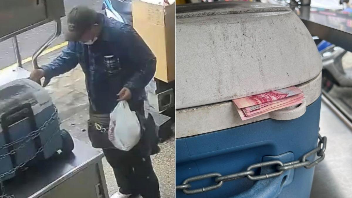 一周來2次!「林口財神爺」百元鈔偷塞地瓜球攤販 急尋真人