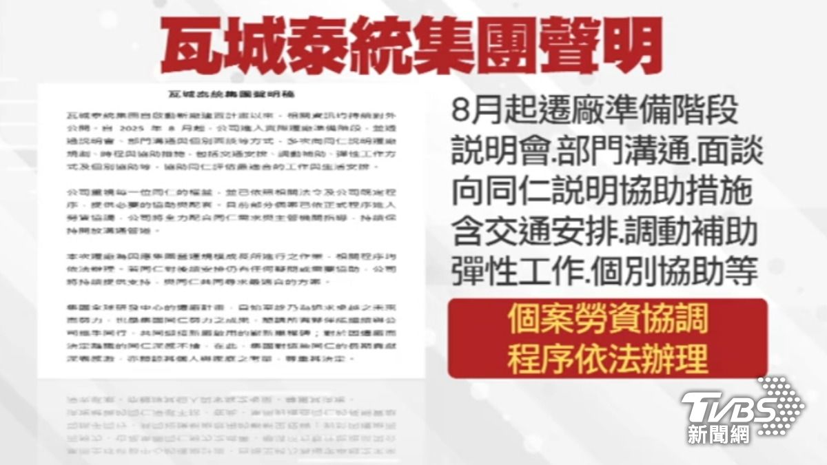 瓦城泰統強調有協助措施，依法辦理。（圖／TVBS）