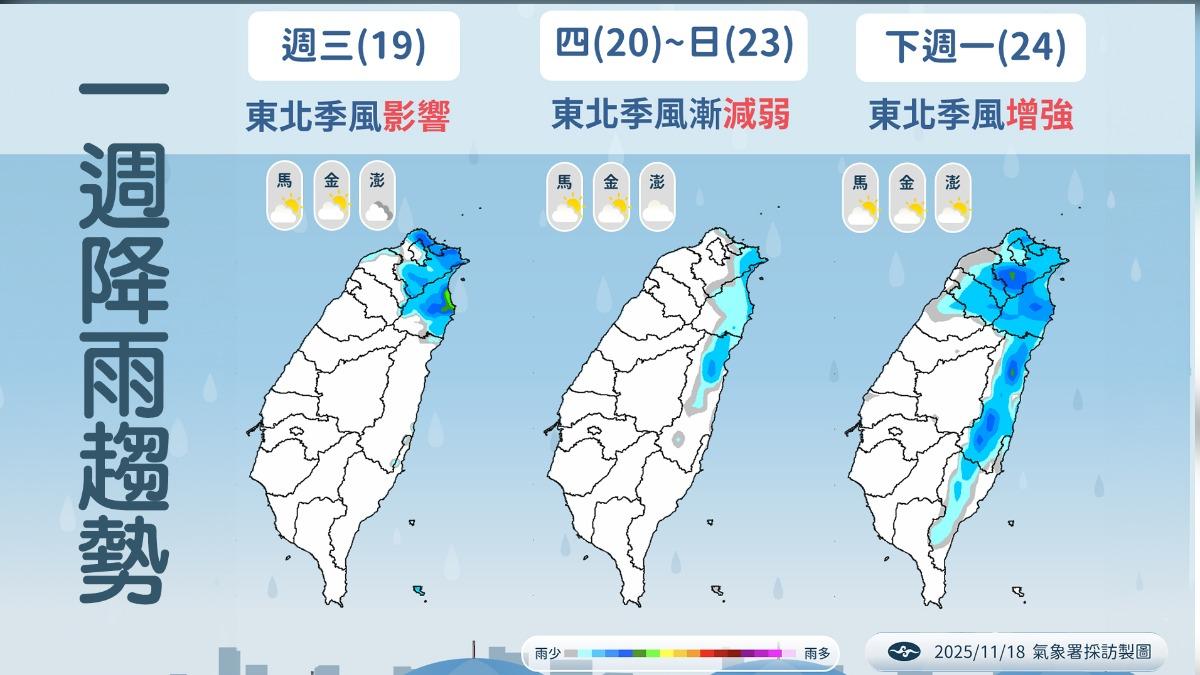 天氣／雨彈夜襲北台灣！北北基宜「大雨特報」　一路下到早上