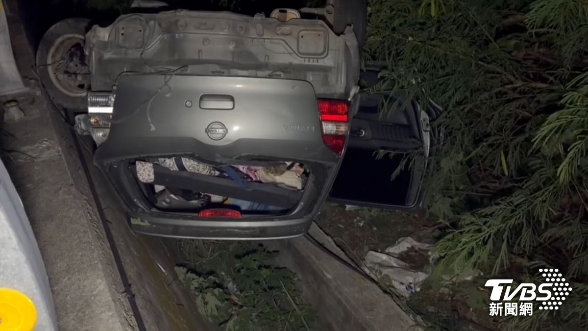 人呢？台東轎車自撞護欄翻落邊坡　女駕駛離奇失蹤