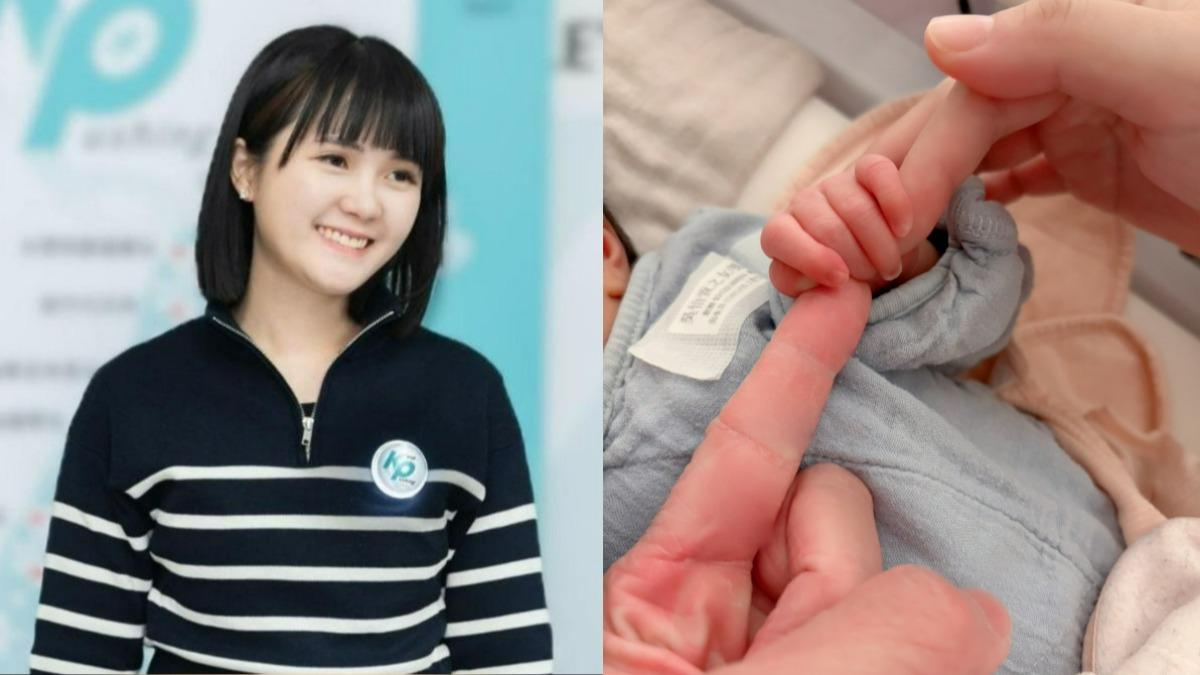 吳怡萱生了　緊握女兒「吳花果」全家福曝光