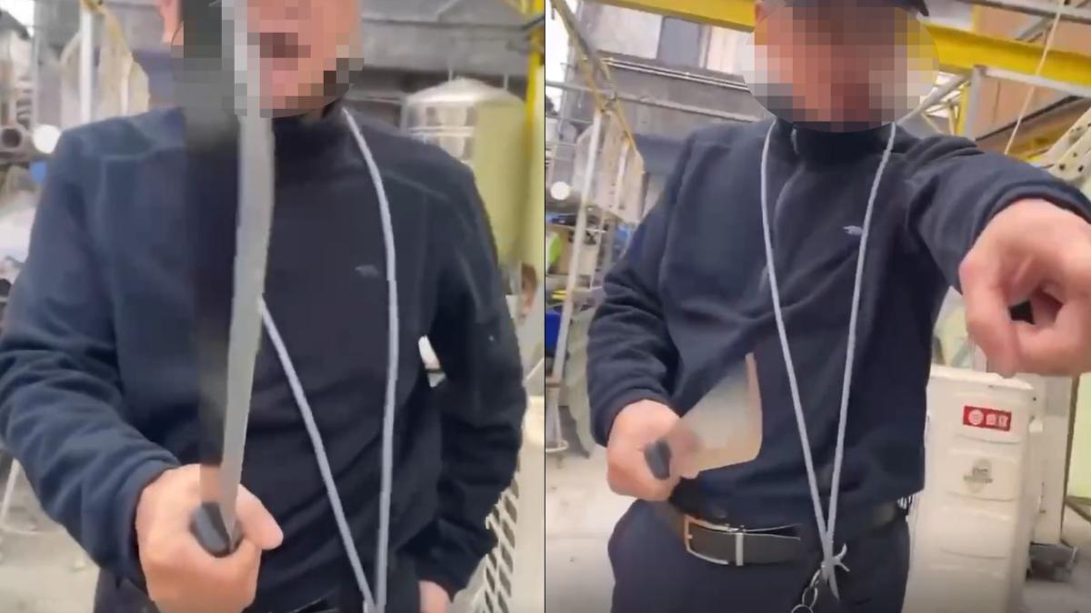 火爆！鄰居積怨已久爆衝突　怒回頭拿「長刀」揮舞恐嚇