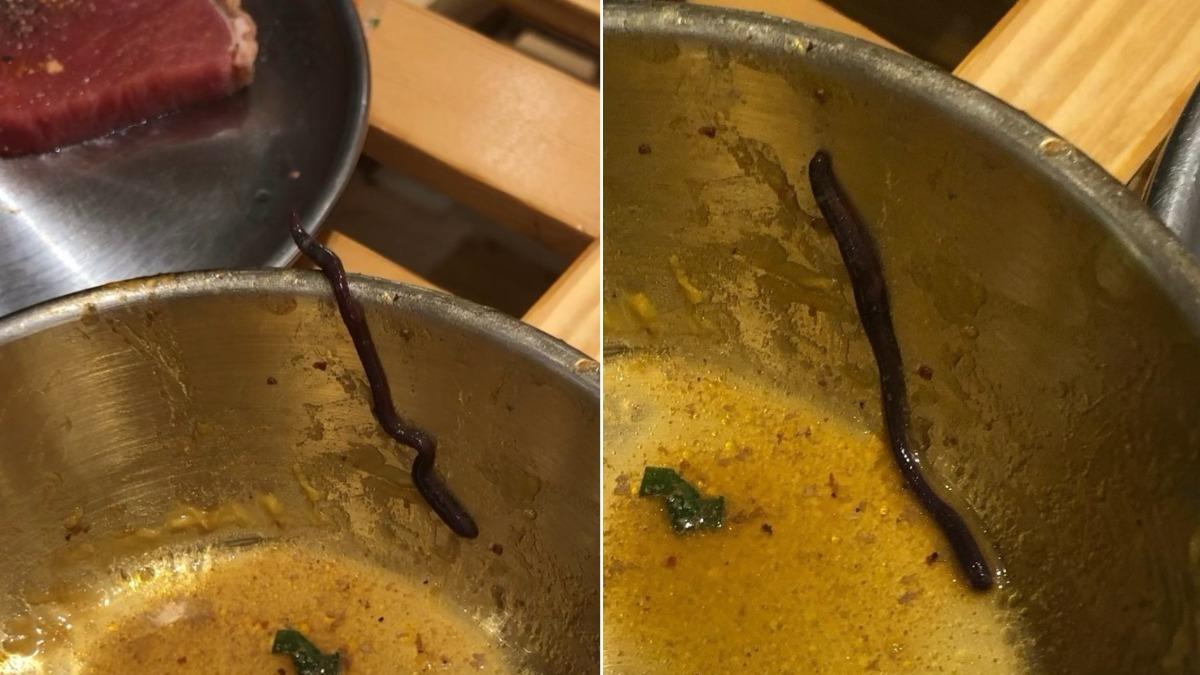 慎入！陸女吃烤肉有詭異觸感　下秒吐出「10cm活蟲」嚇呆