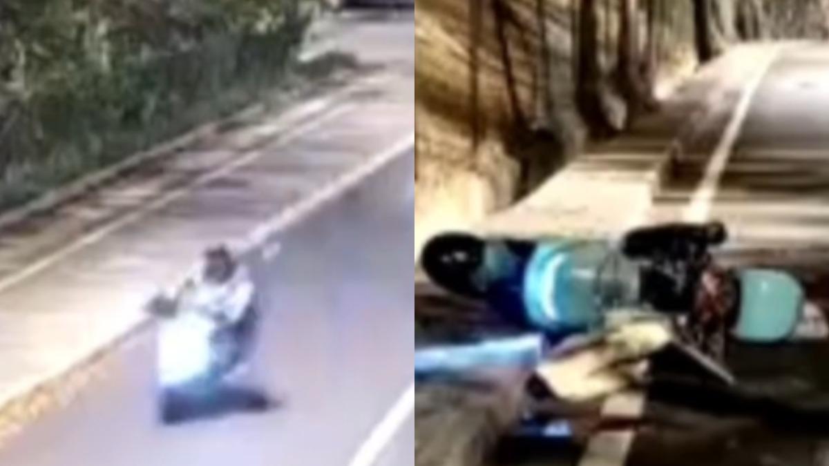 喝醉堅持騎車回家！陸男「連摔6次」安全帽噴飛　命沒了