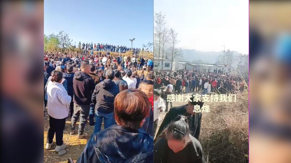 中國貴州強推火葬挖墳搶屍 村民示威怒喊:先挖習近平祖墳