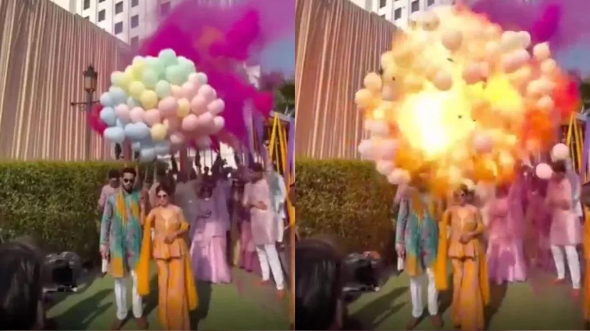 印度婚禮驚險意外!「氫氣球爆炸」火球襲新人 多處燒傷影片瘋傳