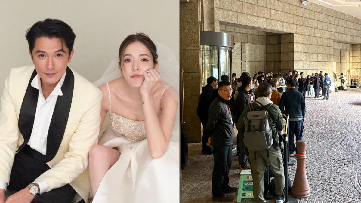 邱澤、許瑋甯婚宴引「上百媒體進場」!人龍排近20公尺 震撼畫面曝