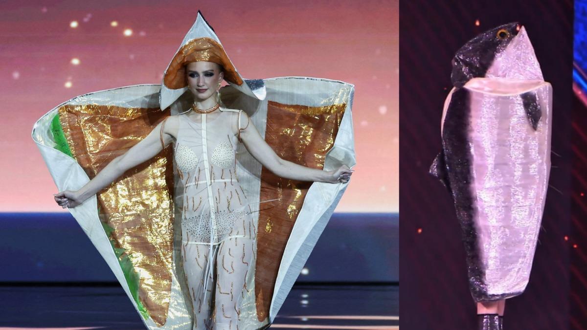 多圖／環球選美「整隻鮭魚裝」成話題　設計師崩潰：其實穿錯了